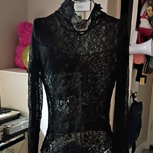 Finesse Black Lace Blouse